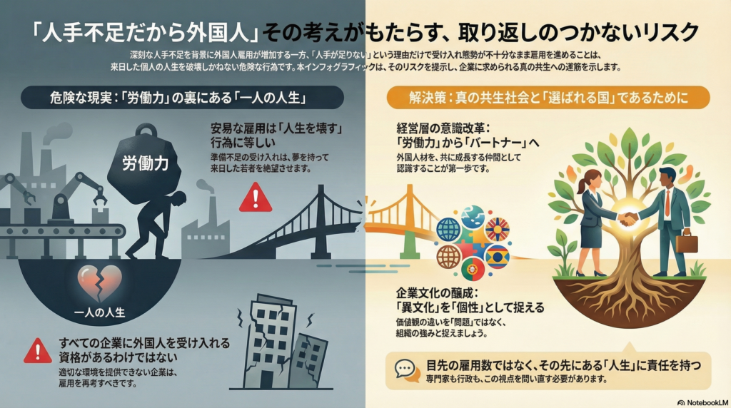 外国人雇用　取り返しできないリスク